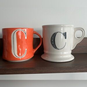 ANTHROPOLOGIE Letter ‘C’ Mugs